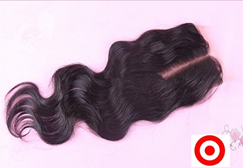 DaJun Hair 7A 3 връзки Коса С Кружевными обков в Средната част на Камбоджийские естествена Коса Remy Обемна Вълна Естествен цвят (марка: