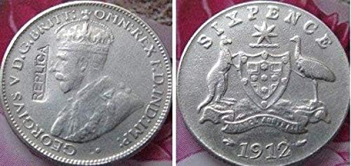 Австралия шест Пенса 1912 Копирни Монети Копие Подарък за Него
