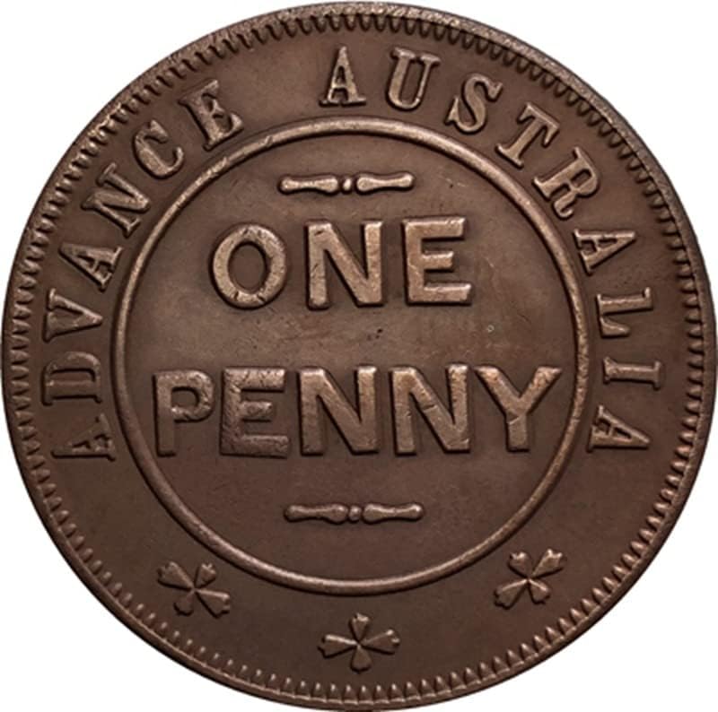 Австралийски Монети със Стойност едно Пени, Направени от Мед, Старинни Монети, Събиране на монети за Бродерия Може да се Взривят
