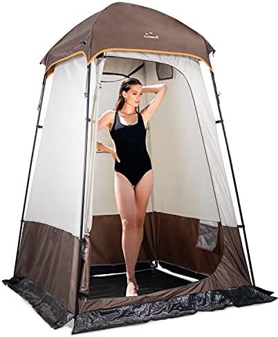 Преносима Палатка за уединение с изскачащ душ CampLife – Голяма Съблекалня на открито – Лесна за инсталиране Съблекалня – Навес от слънцето