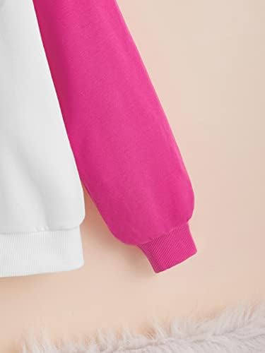 LEWGEL / Модни блузи и жилетки за момичета, hoody с качулка и шарките от картун за момичета, с ръкави Raglan (Цвят: бял, размер: 8Y)