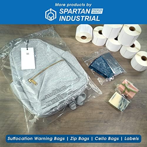 Spartan Industrial - 3 X 5 (1000 точки) 2-миллиметровые Прозрачни Повторно затваряне на пластмасови полиетиленови торбички с цип джоб