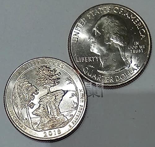 Възпоменателни монети на Националния парк на стойност 25 цента 41-та версия на Р монети Colorful Rock labore 2018 от колекцията couurCoin