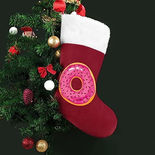 Цветни Коледни Понички Окачени чорапи Чорапи за Коледно Камина Празничен Начало Декор
