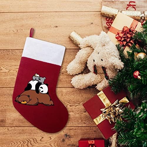 Мечка Панда, Коала Коледни Окачени чорапи Чорапи за Коледно Камина Празничен Начало Декор