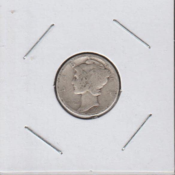 Крилата главата Свобода 1917 година или Меркурий (1916-1945) (90% сребро) Цент Много добър