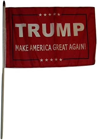 12x18 12 x18, Президентът на Доналд Тръмп Червено Отново Ще направи Америка Велика Нож Флаг Дървена Тояга