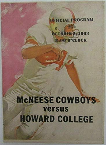 1963 Каубои Макниза срещу Програмата футболни игри Колеж Хауърд 148908 - Програма NFL