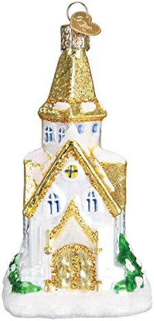 Украса на Коледното Събрание на църквата на Стария свят Стъклени Формовъчни за Коледната елха Златен Катедралата