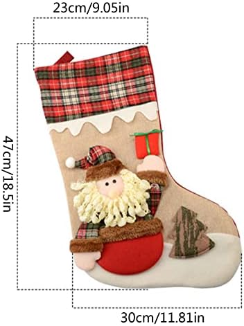 Коледна украса, Подаръци чорапи с шоколадови Бонбони, Персонални Чорапи за Камината, 3D Плюшена Коледна Украса за Дома и партита, Аксесоари