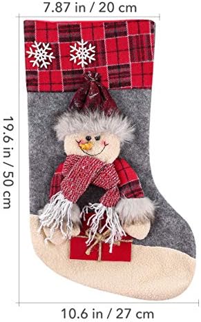 NUOBESTY Коледна Украса на Коледни Чорапи, Подаръчни Пакети Чорапи-торбички за Шоколадови Коледни Декоративни Чорапи Семейни Бижута Окачен