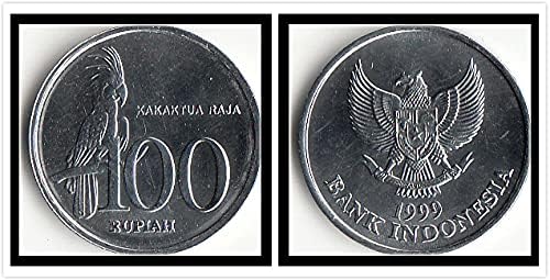 Азия [Пълен е 25] Индонезия Монети в 100 рупии Чуждестранни монети 1999 година на издаване