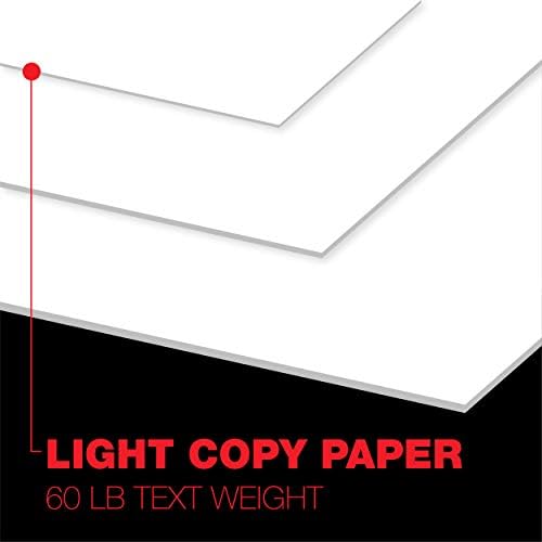 Хартия за принтер Accent Непрозрачна бяла, 8,5 x 11 хартия за копиране на текст £ 24 Bond / 60lb, с пробиване на 3 дупки – 500 листа