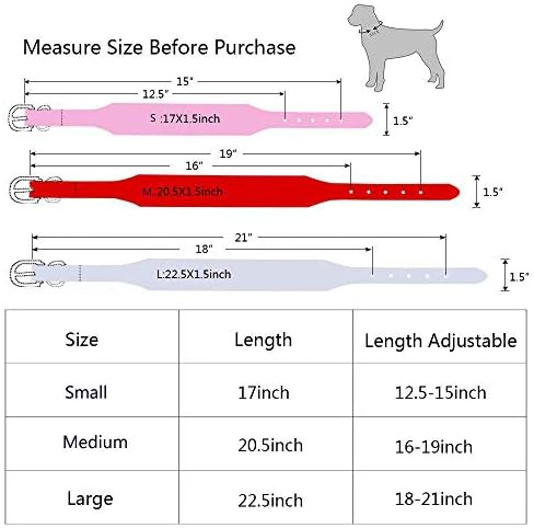 Нашийник за кучета с кристали, Стилен Кожен нашийник за кучета с нитове под формата на куршуми и пайети, леки и регулируеми за средни и Големи кучета (L: 18-21 , розов)