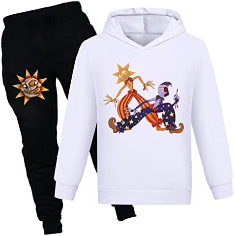 Mayooni / Комплекти свитшотов и панталони FNAF Sundrop за деца, Ежедневни Леки блузи с качулка Moondrop, Есенно-Зимни Удобни Спортни