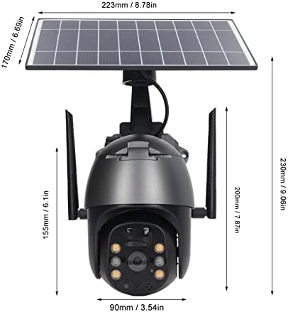 Слънчевата Камера за Сигурност Oumefar, 3-Мегапикселова HD PIR Камера за откриване на движение IP65 за външно наблюдение в Двора (4G
