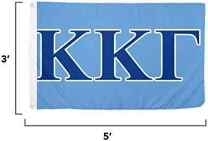 Капа Капа Гама Флаг на Гръцката Буква Банер на Женското Дружество Голям 3x5 Метра Знамена в Знак Декор KKG