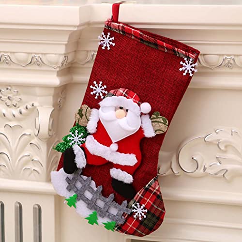 Obmyec Коледни Чорапи Чул от Дядо Коледа, Голям Червен Отглеждане Чанта, Коледни Украси, Персонални Украса за Дома, Празничен подарък
