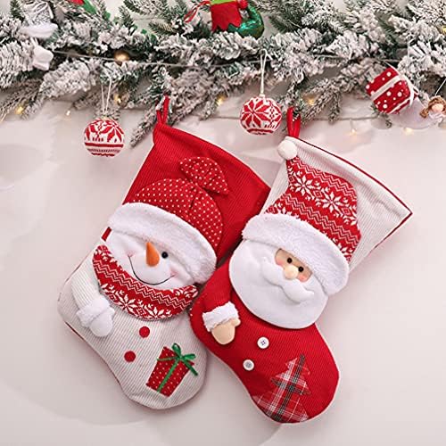 BESTOYARD Коледни Чорапи, Коледни Чорапи и Притежателите на Снежен човек, Коледни Чорапи за възрастните Хора Коледни Пакети за Коледни шоколадови Бонбони Окачени Чора?