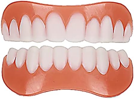 Козметични зъби SYtaotao 1 Опаковка. Само горната част - Плоска. Най-горния винир естествен цвят за зъби, комфорт, защита, подходящ за