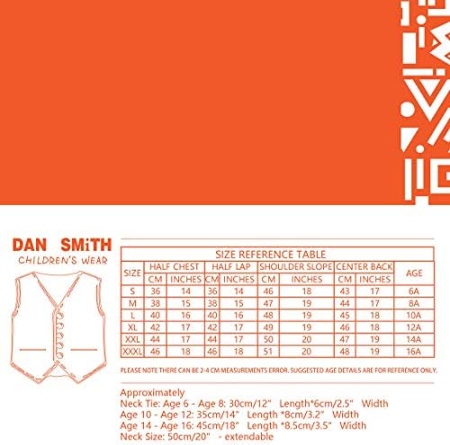 Дан Смит Мъжка Мода Различни Детски Обикновена Жилетки от Микрофибър В Тон Галстуку на възраст 6-16 Години С Торби