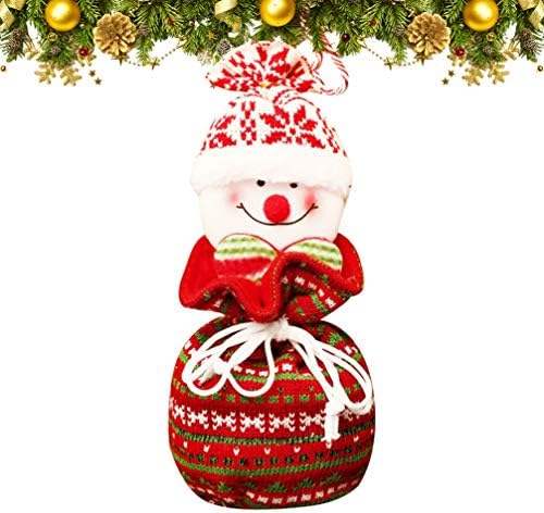 NUOBESTY Подарък Чанта на Дядо Коледа, Чанта за съвсем малък за Бонбони, на Коледен Подарък Чанта, Вязаный Торбичка, Коледно Дърво, Подвесное