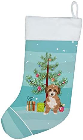 Carolin's Treasures WDK3036CS Драскат Трицветна 2 Коледни Чорапи, чорапи за висящи пред камината, Коледен Сезон декорация За Партита