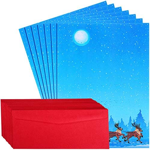 100 Броя #10 Коледни Пликове от Хартия за писма, Самозалепващи Пликове за Писма, бланки Дядо Коледа на Шейна Елени за Празнични писма, Чекове, за да проверите за Празни?