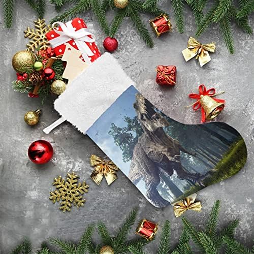 Коледни Чорапи Tarity, 1 Опаковка, Големи Коледни Чорапи 18 инча с Динозавром, Окачени Коледни Чорапи за Камината, Индивидуално Обстановка
