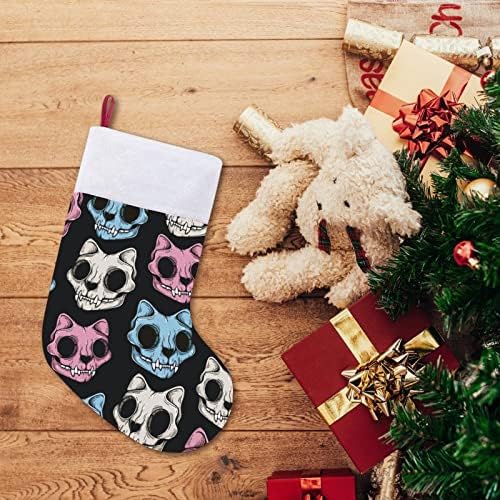 Коледни Чорапи с Кошачьим Черепа, Коледни Чорапи, Чанта За Дома, Семеен Коледен Декор