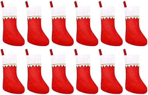 12шт 14-Инчови Коледни Чорапи С Букви, Супер Меки Коледни Чорапи, Дълги Чорапи, Червени Чорапи, Коледен Празник, Малки Висящи Топка