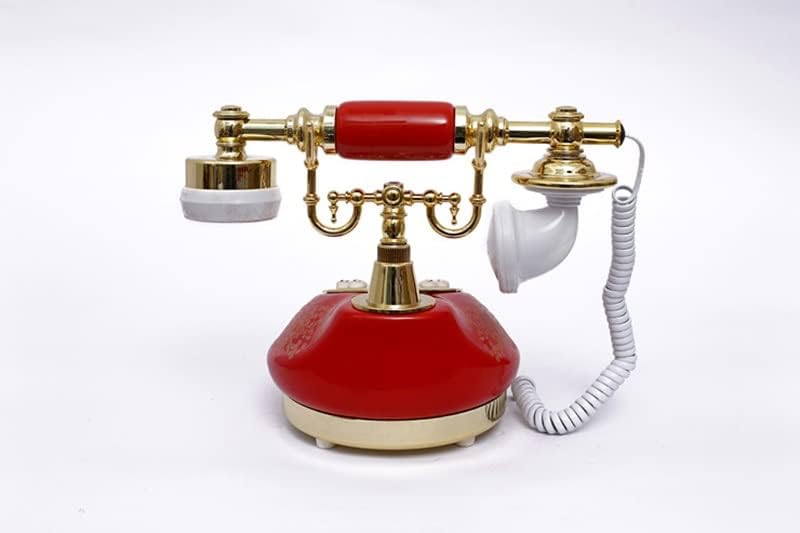 TREXD Антикварен Стационарен Телефон, Старомодни Телефони Бутон Набиране, LCD Дисплей Класически Керамичен Ретро Телефон