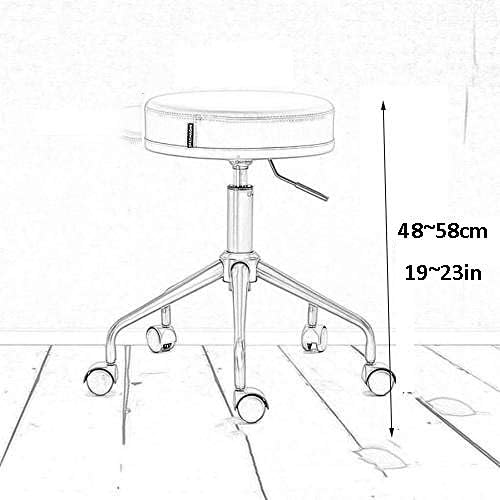 Физика на Седлото-столче на колела, Студиен стол с синьо седалка от изкуствена кожа Регулируема височина 48-58 см, Поддържан тегло 160
